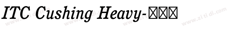 ITC Cushing Heavy字体转换